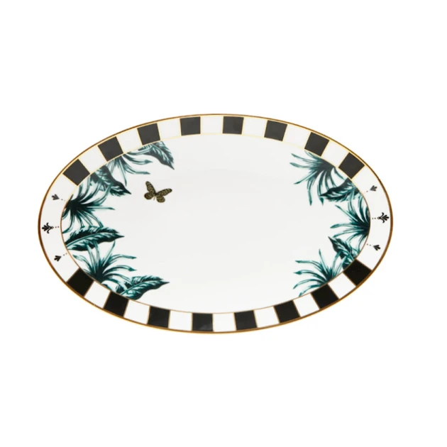 Boşqab Porland Palms farfor, rəngbərəng, 33 sm