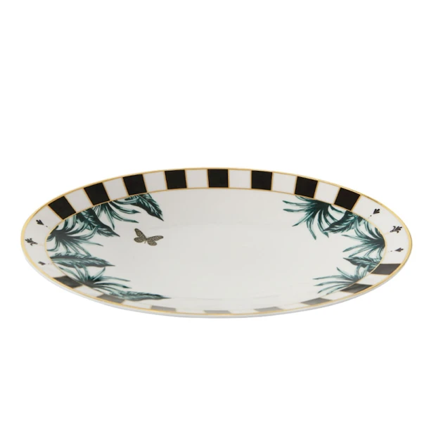 Boşqab Porland Palms farfor, rəngbərəng, 33 sm