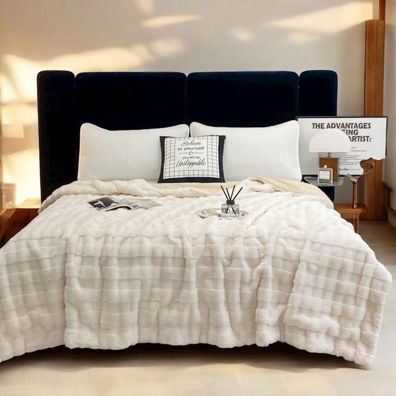 Покрывало Luxe Cotton 000741, односпальное, 160х210 см, бежевое