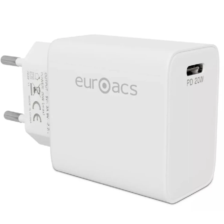 Сетевое зарядное устройство Euroacs ECH-MG357 PD 20 W, Белый
