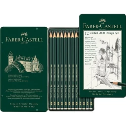 Набор чернографитовых карандашей Faber-Castell 9000, 5B-5H, 12 шт Набор чернографитовых карандашей Faber-Castell 9000, 5B-5H, 12 шт