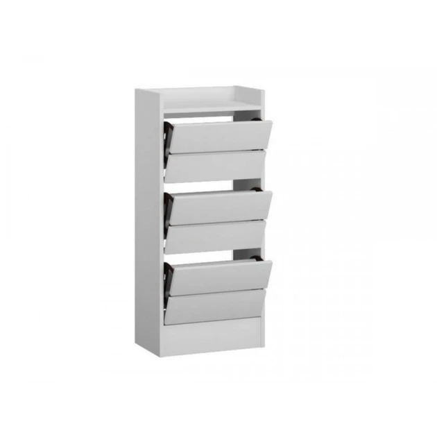 Тумба для обуви Art Mebel 29, ламинат, белая, 110х50х30 см