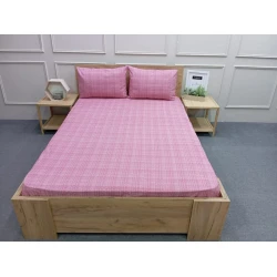 Комплект постельного белья Pima Cotton SHA-00006410, простыня 240x260 см, наволочки 50x70 см, хлопок, двуспальный, розовый