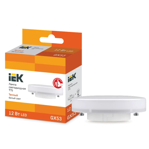 Светодиодная лампа IEK T75 GX53 12W 3000K Светодиодная лампа IEK T75 GX53 12W 3000K