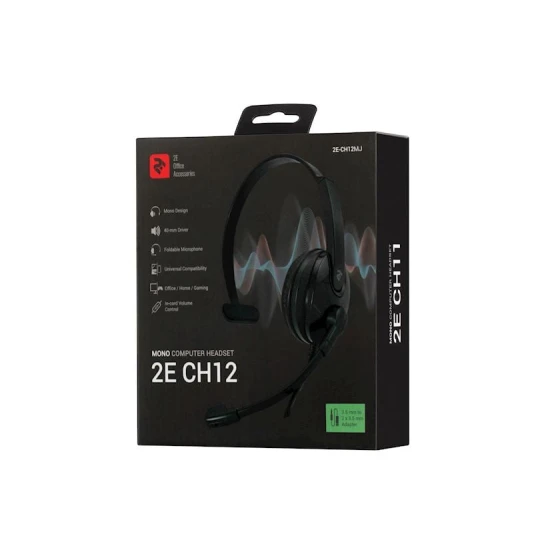 Односторонняя гарнитура 2E CH12 Mono On-Ear (2E-CH12MJ) Односторонняя гарнитура 2E CH12 Mono On-Ear (2E-CH12MJ)