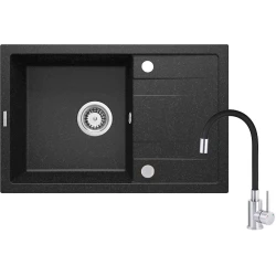 Кухонная мойка Deante Corio ZRCP2113, гранит, черный, 44x67 см Кухонная мойка Deante Corio ZRCP2113, гранит, черный, 44x67 см