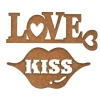 Надписи из чипборда Decola Love, Kiss, 4 шт Надписи из чипборда Decola Love, Kiss, 4 шт