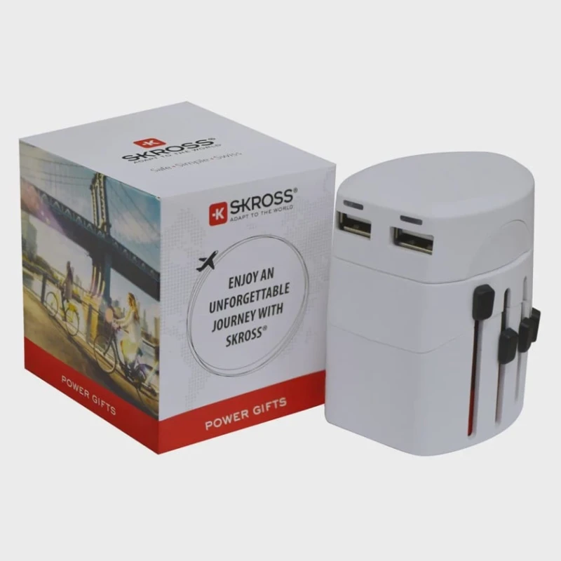 Şarj cihazı Skross EVO Compact World Travel Adapter with dual USB