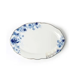 Тарелка обеденная Hom-me Blue Blossom, 30 см, Белый.