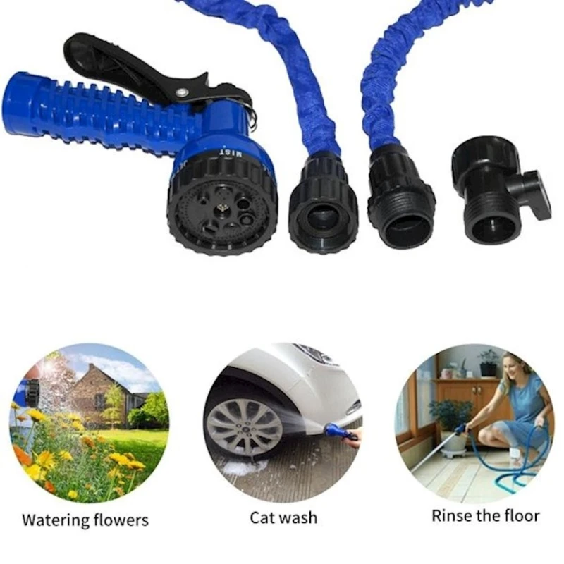 Suvarma şlanqı Magic Hose, uzanan, püskürdücü ilə, göy, 22.5 m Suvarma şlanqı Magic Hose, uzanan, püskürdücü ilə, göy, 22.5 m