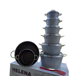 Набор посуды 101, алюминий, серый, 15 предметов Набор посуды 101, алюминий, серый, 15 предметов