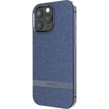 Чехол Levelo Pele для Apple iPhone 16 Pro Max Blue