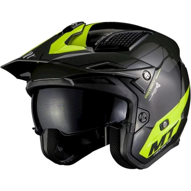 Мотошлем MT Helmets District SV Summit H3 Gloss Fluor Yellow S