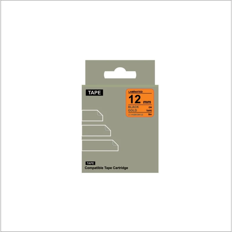 Epson Label Lent Tape 12mm/8m, Black/Gold