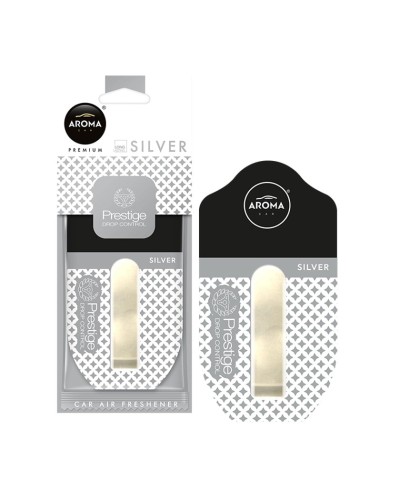 Avtomobil üçün ətirləndirici Aroma Car Prestige Drop Control Silver, asma - 83206