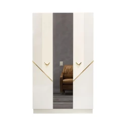 Шкаф Alzzoni 404, кремовый, 1200x1980x450 мм