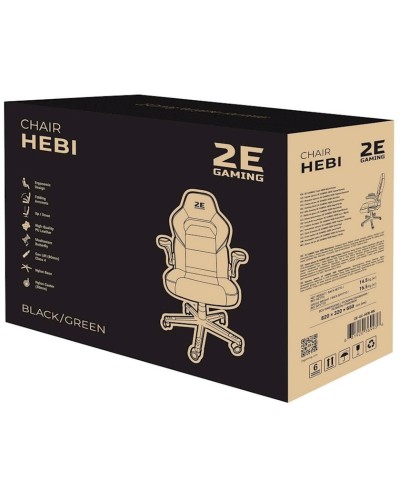 Oyun kreslosu 2E Gaming Hebi Black/Green