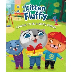 Kitab Kitten Fluffy learns to be a good friend, müəllif Купырина А., ingilis dili