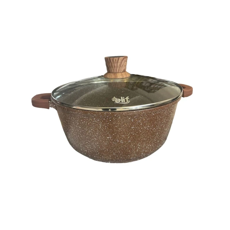 Кастрюля Elif ZTW-QE28, 6.5 л, коричневая