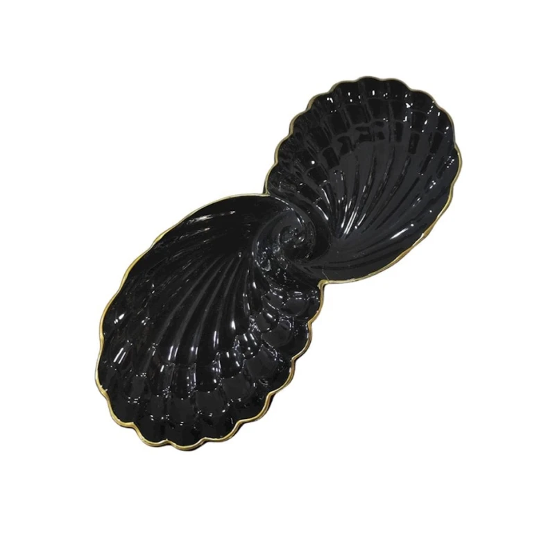 Менажница с разделением 31×12 см, черный, керамика Менажница с разделением 31×12 см, черный, керамика