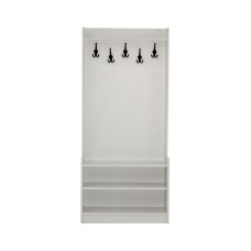 Ayaqqabı üçün tumba Ev Plus Homcom, LDSP, ağ, 170x80x35 sm