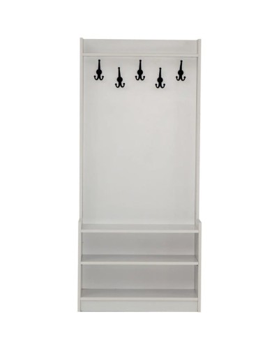 Ayaqqabı üçün tumba Ev Plus Homcom, LDSP, ağ, 170x80x35 sm