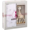 Yeni doğulmuş körpələr üçün hədiyyə dəsti Sophie la Girafe Sophiesticated The Swaddle Set, 0+ ay