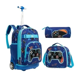 Məktəbli bel çantası 3-ü 1-də JSM CB56PGR7, mavi/göy