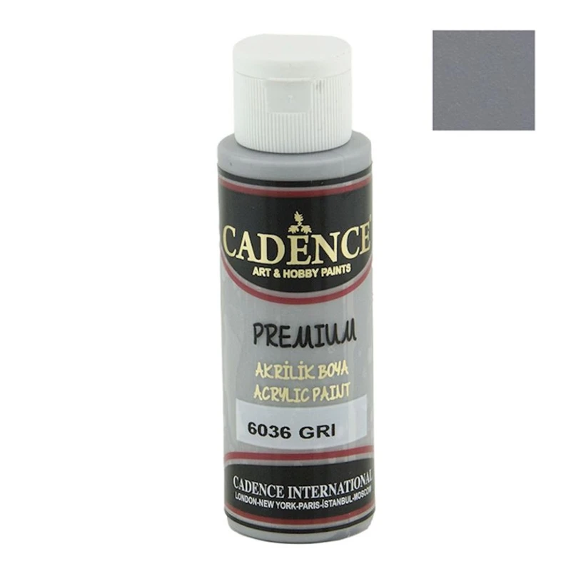 Акриловая краска Cadence Premium Acrylic Paint 6036 Gray, серый, 70 мл Акриловая краска Cadence Premium Acrylic Paint 6036 Gray, серый, 70 мл