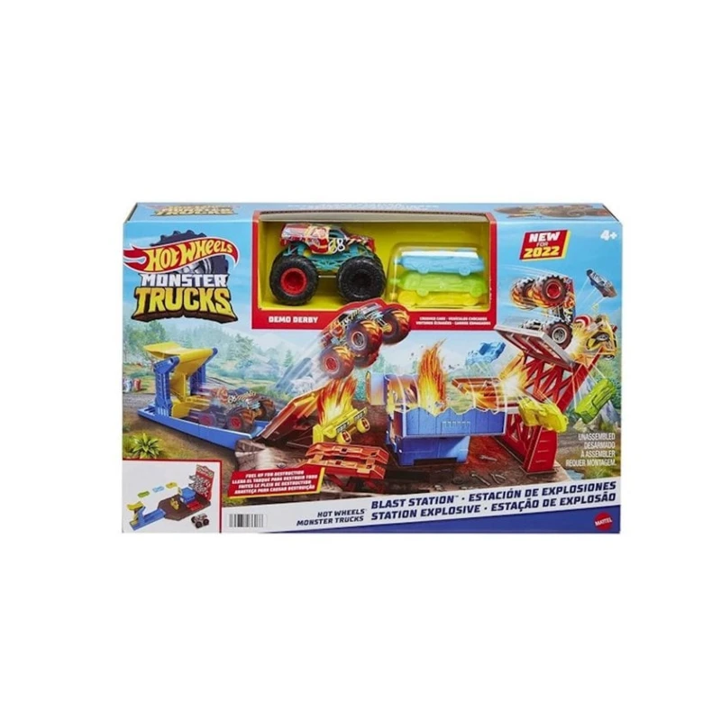 Игровой набор Hot Wheels Monster Trucks HFB12 Приключения на станции, 4+ года Игровой набор Hot Wheels Monster Trucks HFB12 Приключения на станции, 4+ года