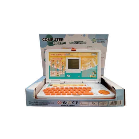 Детский обучающий ноутбук, белый/оранжевый, 3+ лет Детский обучающий ноутбук, белый/оранжевый, 3+ лет