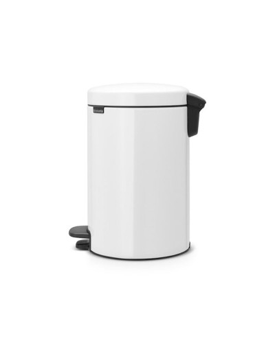 Zibil vedrəsi Brabantia NewIcon, 41.1x25.1x33.8 sm, metal, pedallı, 12 l, ağ