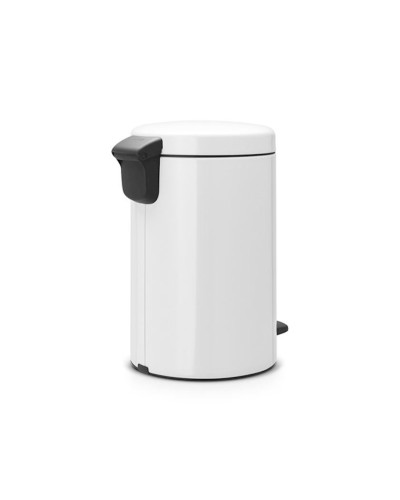 Zibil vedrəsi Brabantia NewIcon, 41.1x25.1x33.8 sm, metal, pedallı, 12 l, ağ