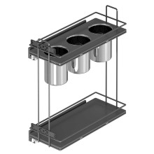 Süfrə ləvazimatları üçün ensiz rəf Starax S-2652-A, metal, boz, 205x475x420 mm