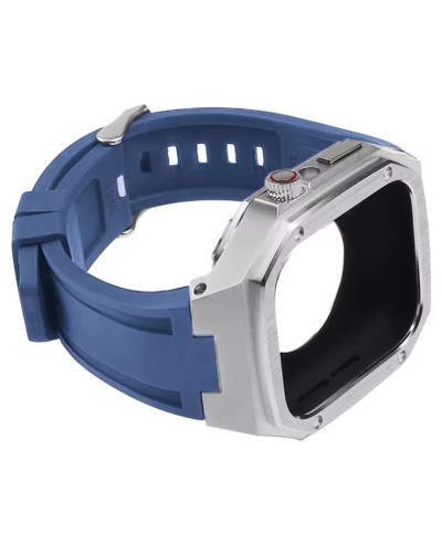 Qayış və çexol SW715 Apple Watch 44/45mm üçün Blue/Silver