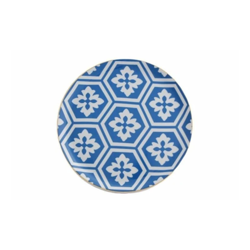 Тарелка Porland Morocco 04AP021461, фарфор, голубая, 24 см