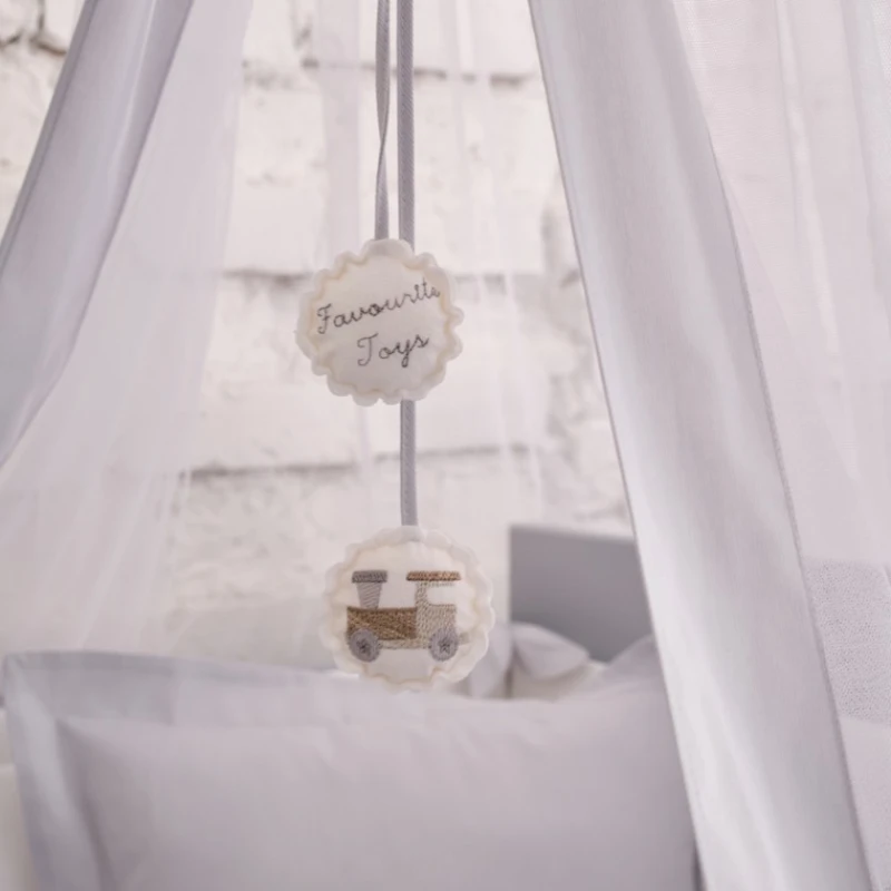 Навес для детской кроватки Funna baby Romantika Toys, серый, 600х170 см Навес для детской кроватки Funna baby Romantika Toys, серый, 600х170 см