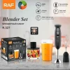 Novatech RAF R.32777 Blender Seti 800W Güc, Turbo Rejim, Çırpıcı və Doğrayıcı ilə Tam Set