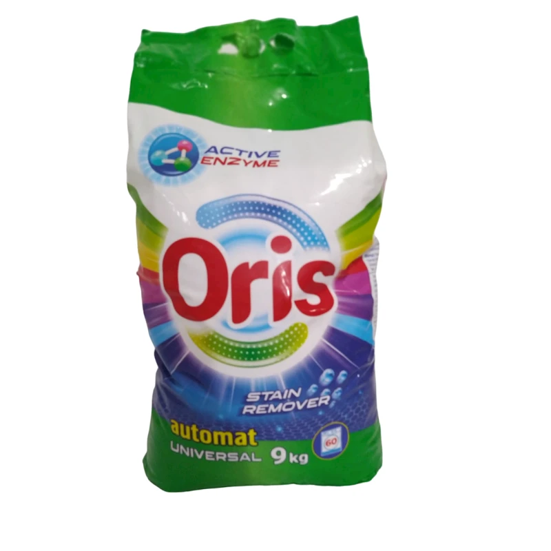 Universal yuyucu toz Oris, istənilən paltarlar üçün, avtomat, 9 kq, 60 yuma Universal yuyucu toz Oris, istənilən paltarlar üçün, avtomat, 9 kq, 60 yuma