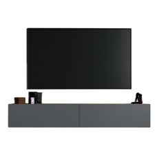 TV üçün tumba Ev Plus 12115841, LDSP, antrasit/qəhvəyi, 180x32x30 sm