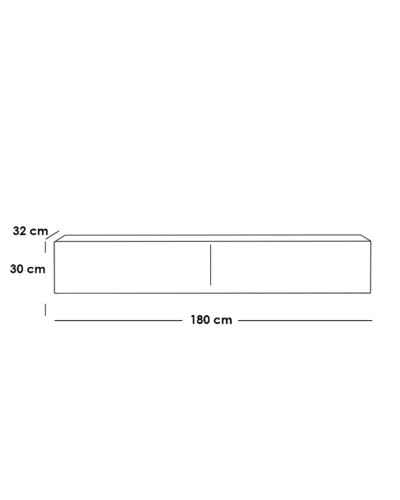 TV üçün tumba Ev Plus 12115841, LDSP, antrasit/qəhvəyi, 180x32x30 sm