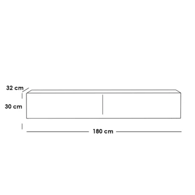 Тумба под ТВ Ev Plus 12115841, ЛДСП, антрацит/коричневый, 180x32x30 см Тумба под ТВ Ev Plus 12115841, ЛДСП, антрацит/коричневый, 180x32x30 см