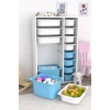 Шкаф для игрушек Pratico I39044, белый/голубой, 30x69.5x109 см Шкаф для игрушек Pratico I39044, белый/голубой, 30x69.5x109 см
