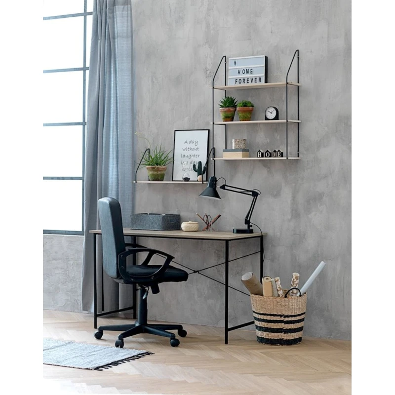 Письменный стол JYSK Vandborg 60x120x75 см, бежевый/черный