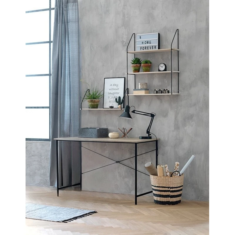 Письменный стол JYSK Vandborg 60x120x75 см, бежевый/черный