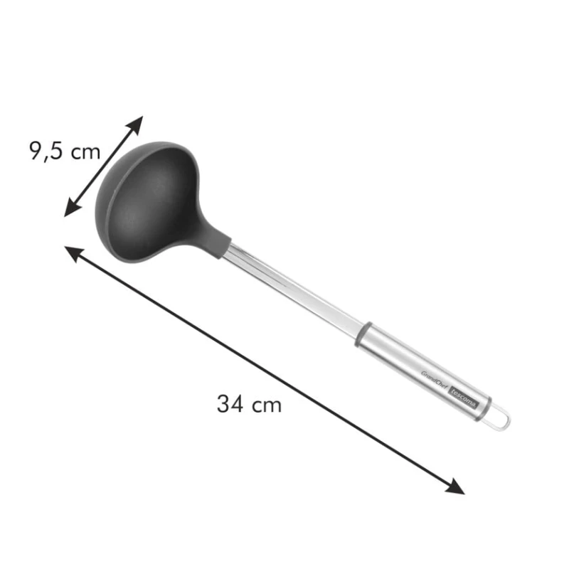 Ложка Tescoma Grandchef Ladle, нержавеющая сталь/нейлон, серебристая/черная, 340 мм