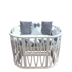 Детская кровать-трансформер 119, с двумя матрасами, белая Детская кровать-трансформер 119, с двумя матрасами, белая