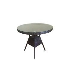 Bağ masası Zili Rattan Kolizey, qəhvəyi, 90x72 sm