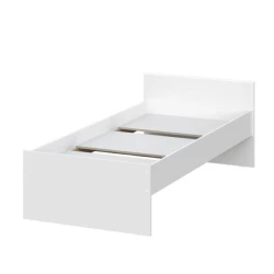 Односпальная кровать Art_tek_yataq (100) 3, ламинат, белая, 200x85x100 см