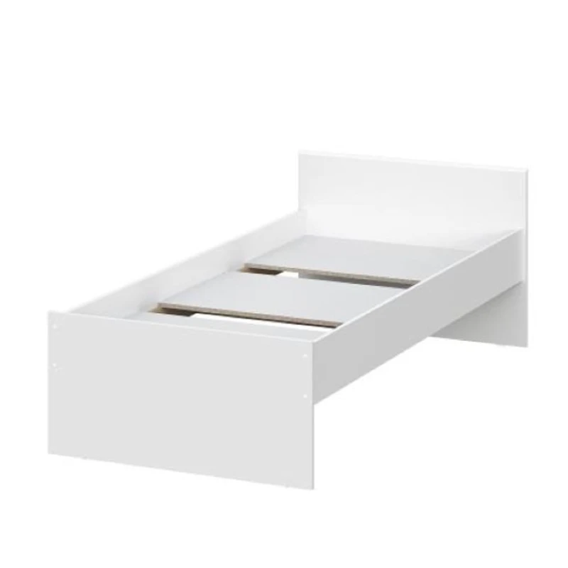 Односпальная кровать Art_tek_yataq (100) 3, ламинат, белая, 200x85x100 см